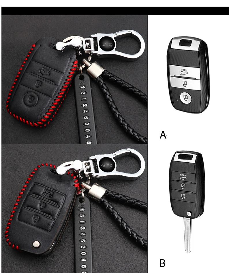 Кожаный мужской чехол для ключей KIA K3 K5 K2 K4 Kx3 kx5 kxcross для ключей из натуральной кожи