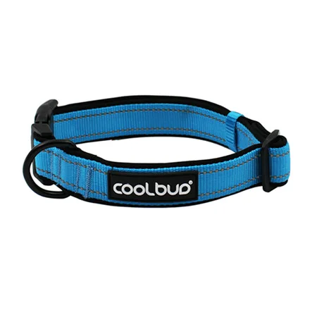 Небесно-голубой Vinegar with personalized dog collar adjustable soft leather custom dog collar dog large dog necklace pet accessories pet rope - Цвет: Небесно-голубой