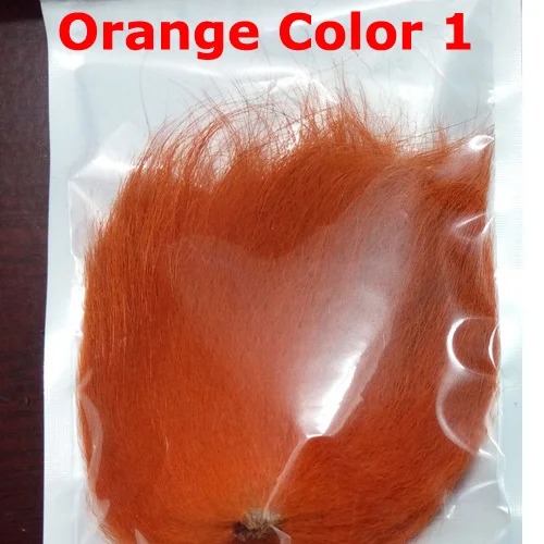 Orange Color 1 Wifreo лисий хвост волосы для трубки Fly Jig Стример Летать Связывание материал Коричневый Белый Красный Зеленый Оливковый розовый желтый Chartreuse - Цвет: Orange Color 1