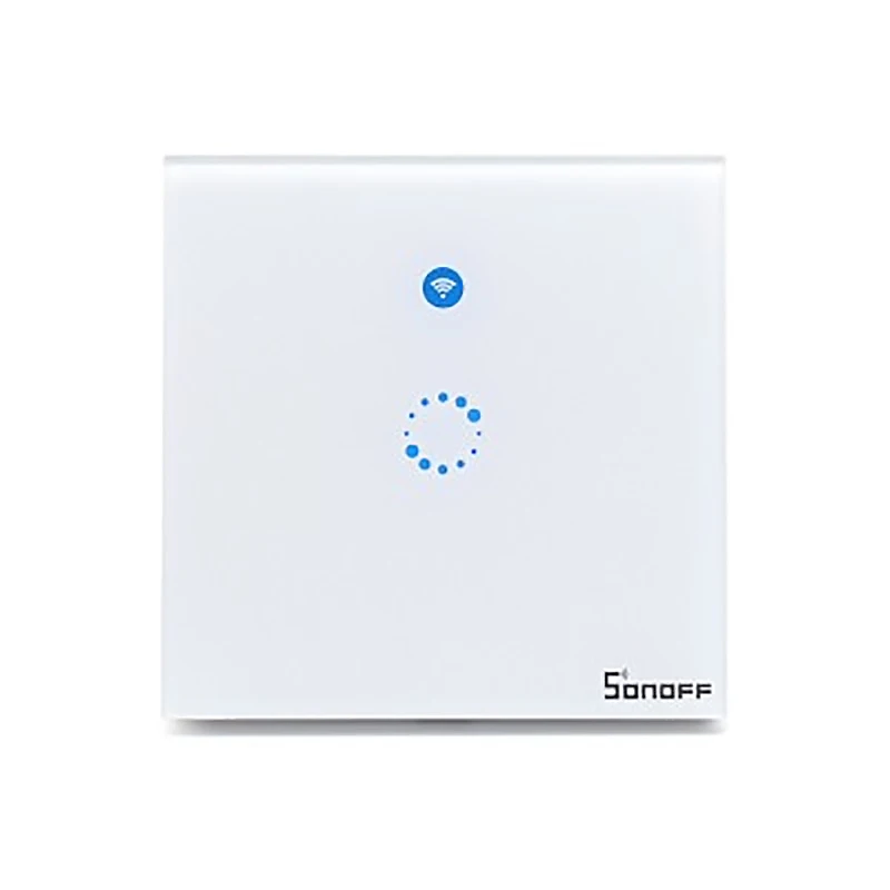 Sonoff T1 сенсорный базовый Wi-Fi настенный сенсорный выключатель с управлением через приложение, беспроводной дистанционный светильник, реле Domotica с Alexa Google Home - Комплект: T1 EU 1 Gang