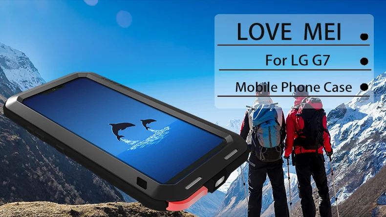 Gorilla glass filmGift водонепроницаемый чехол для LG G7 ThinQ Love Mei жесткий ударопрочный