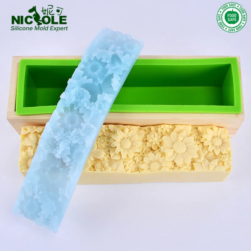 D0020 Nicole Новые поступления ручной работы силиконовая форма для мыла буханки DIY