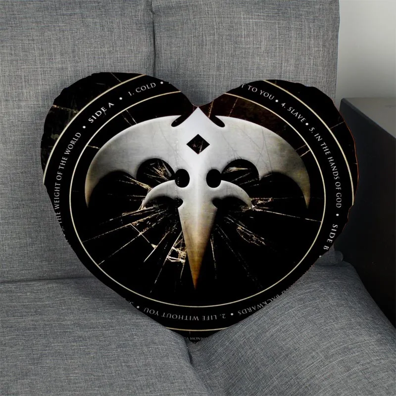 Изготовленный На Заказ Queensryche сердце Форма Наволочка на заказ застежки-молнии