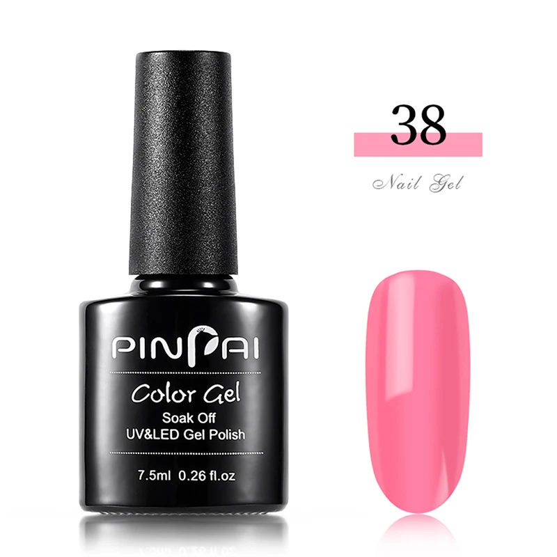 NO.38 Pinpai 64 Цвета УФ-гель для ногтей Полупостоянный 7,5 мл Гибридный СВЕТОДИОДНЫЙ УФ гель лак удаляющийся замачиванием лаковое гелевое покрытие для ногтей верхнее пальто базовое пальто - Цвет: NO.38