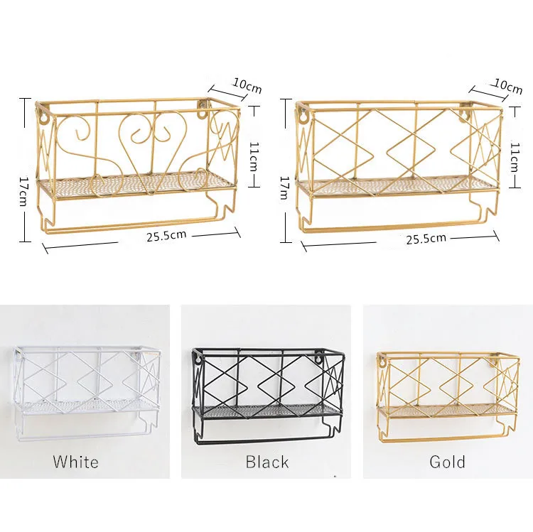 Baffect Wall Hanging Wine Storage Rack Iron Cup Storage Holder Double Layers Sundries Storage Organizer Wine Shelf Home Decor