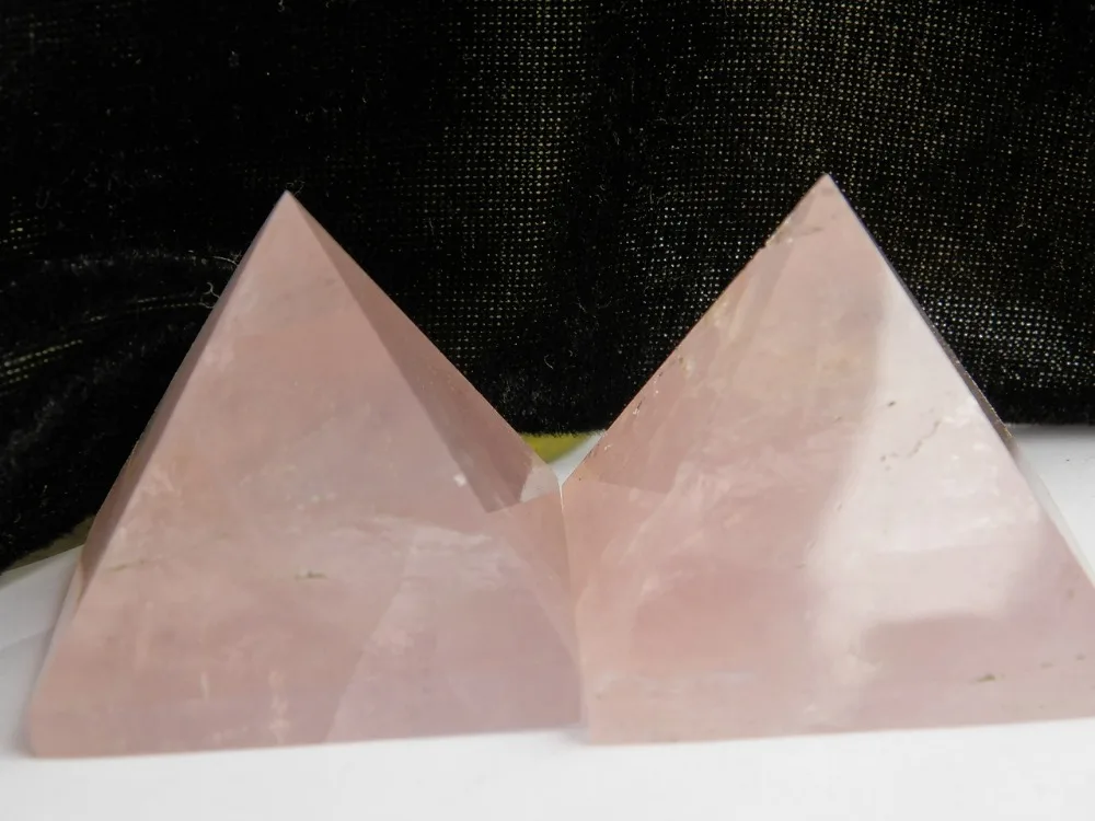 2 шт. натуральные кристаллы розы|healing point|healing pyramidshealing quartz crystals |