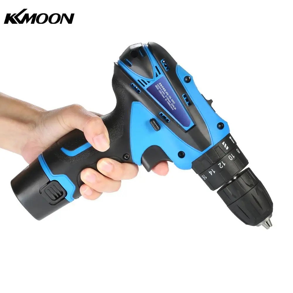 KKmoon Multi-functional Electric Drill 12V Lithium-Ion Two-speed Cordless Rechargeable Screwdriver with LED Light | Инструменты