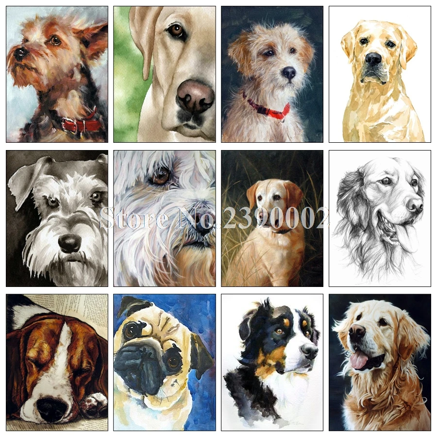 

Golden Retriever 5D DIY Diamond Painting Full Square Diamond Embroidery Dog Diamond Mosaic Cross Stitch Animal Painting