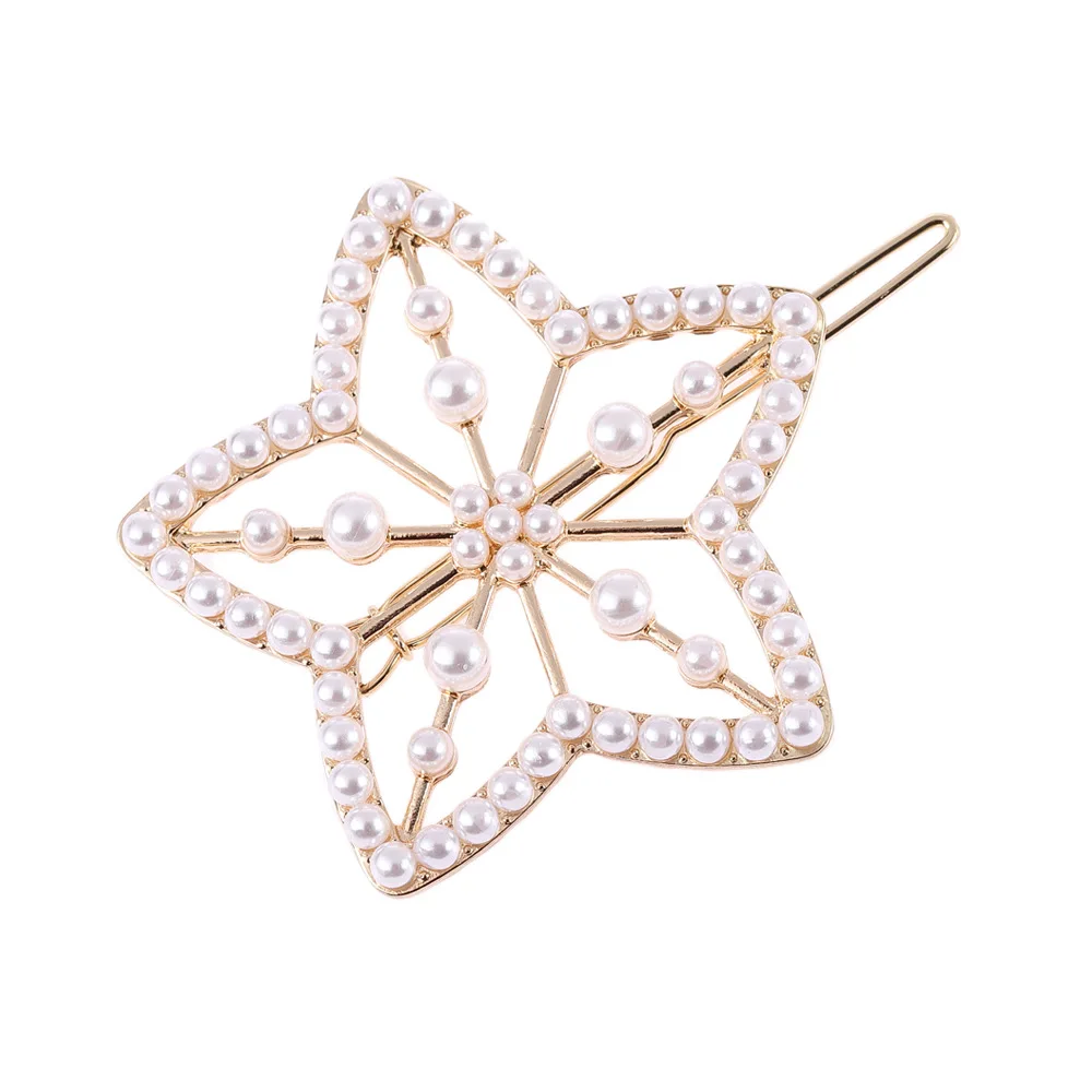 2019 новые модные женские заколки для волос из сплава со звездами и искусственным