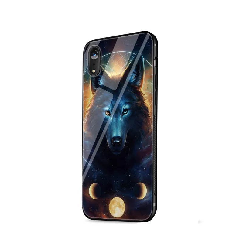 Стеклянный чехол для iPhone 5 5S SE Desxz Wolf And Girl 6 6s 7 8 Plus X XR XS Max |