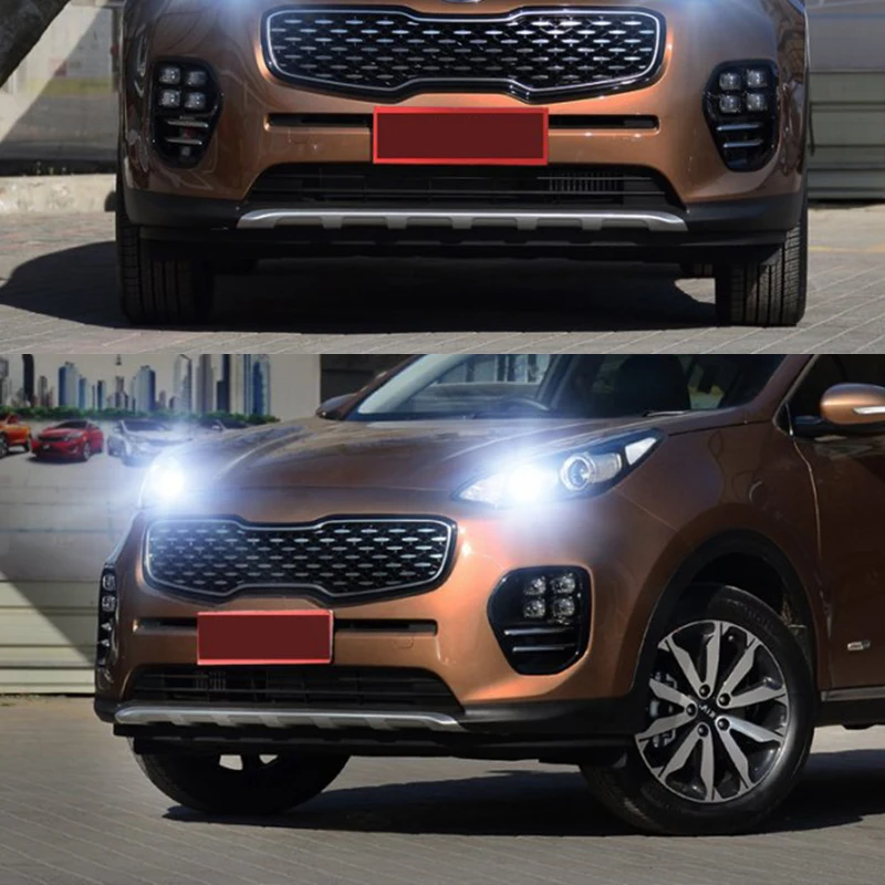Hlxg 2 шт светодиодный противотуманный фонарь дневного света для KIA Sportage QL kx5 2016 2017