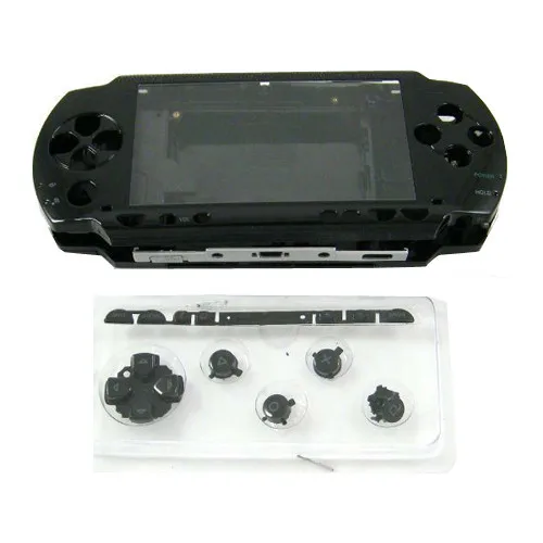 Черный чехол для ремонта корпуса + кнопки консоли Sony PSP 1000 | Электроника