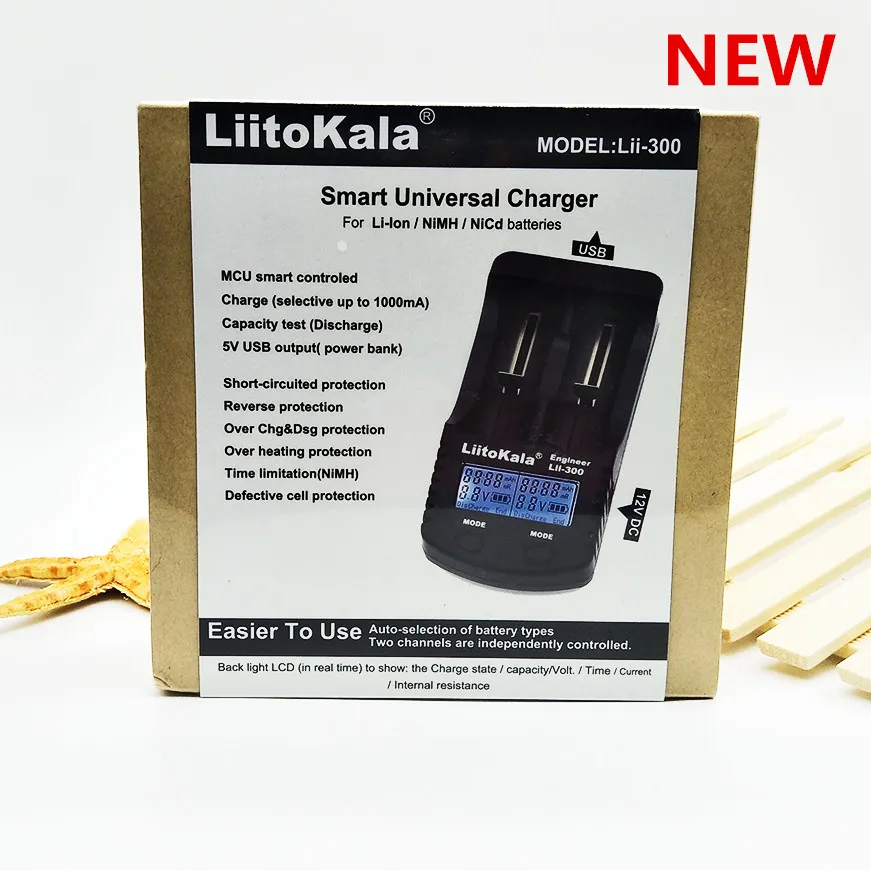 Зарядное устройство LiitoKala 18650 ЖК дисплей с дисплеем проверка емкости