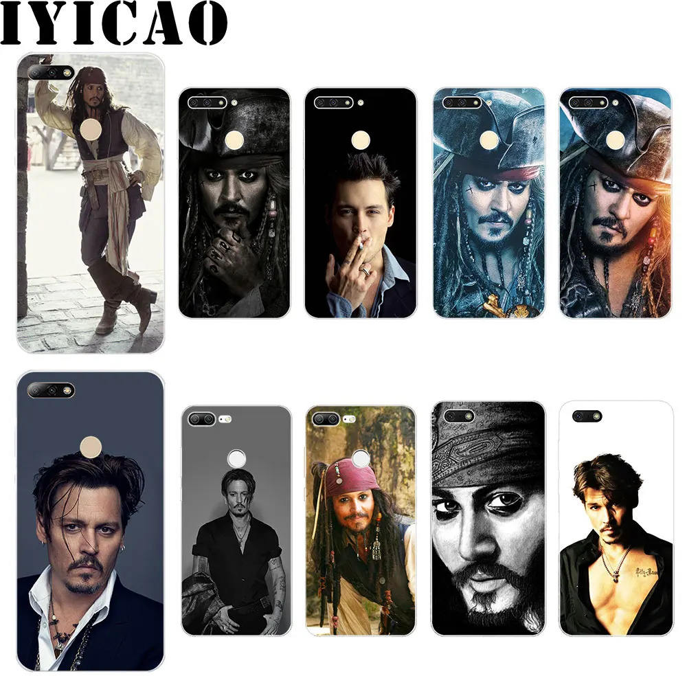 Жесткий чехол IYICAO johnny depp captain Jack для Huawei Mate 10 20 Lite Pro Nova 2i 3 3i 4 Lite|Чехлы-накладки| |
