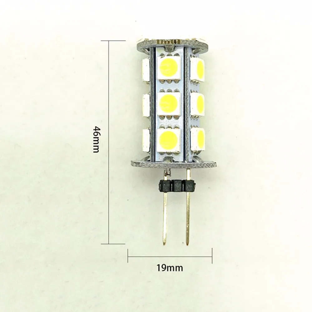 G4 светодиодный светильник DC12V Холодный/теплый белый 360 градусов Би-pin Огни 5050SMD 18