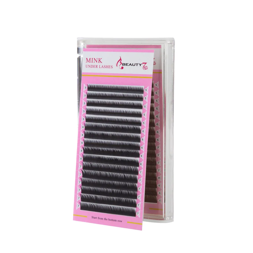 Ресницы для наращивания BEAUTY7 J Curl 0 1 мм * отдельные ресницы смешанной длины