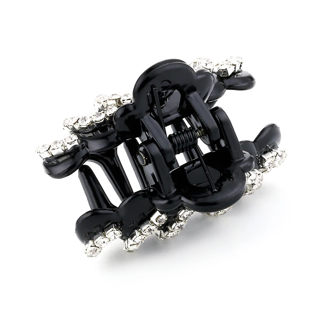 Маленькие заколки-крабы в форме короны с кристаллами для леди модные украшения