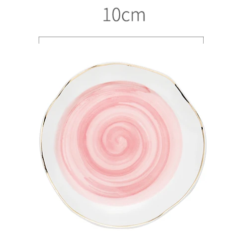 4inch dish Pink Европейский стиль Пномпень керамическая Западная Посуда рисовое блюдо суп чашка стейк Блюдо Столовая Посуда Десертная Тарелка обеденная декоративная тарелка - Цвет: 4inch dish Pink