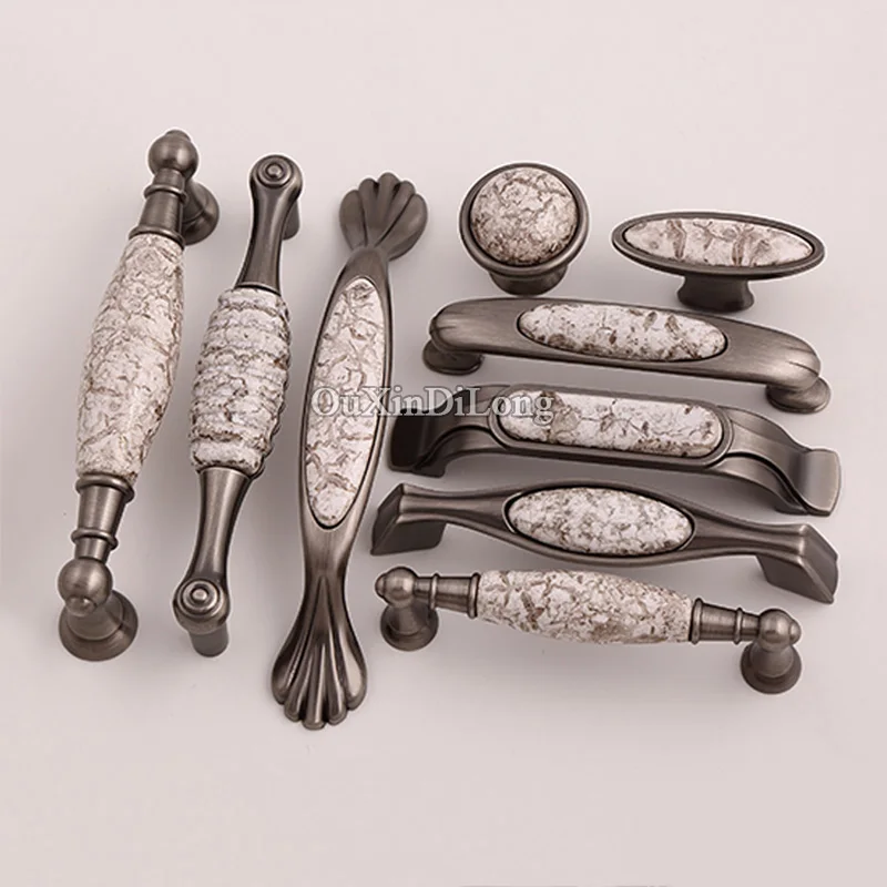 Топ разработан 10 шт. европейские антикварные кухонные дверные ручки для мебели