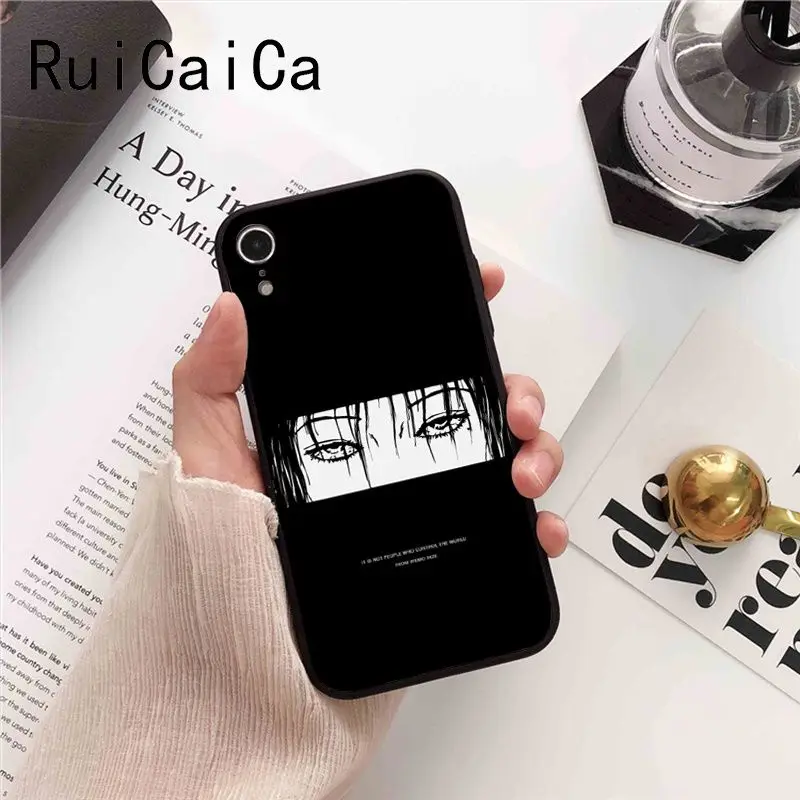 Ruicaica Мультяшные глаза Tomie Comic Красочный милый чехол для телефона iPhone X XS MAX 6 S 7 plus 8