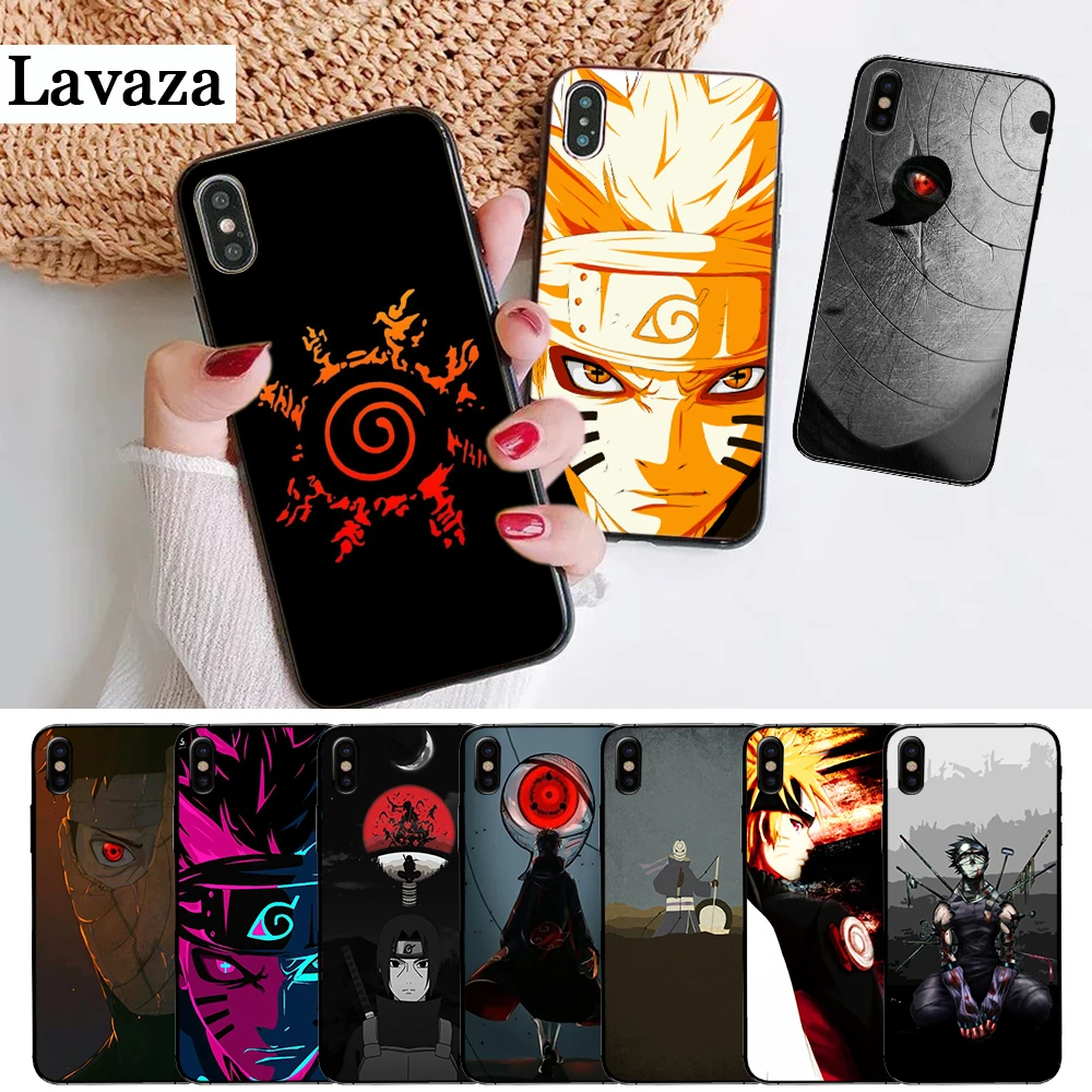 Оригинальный черный силиконовый чехол Naruto Uchiha Obito для iPhone 5 5S 6 6S Plus 7 8 11 Pro X XS Max XR |