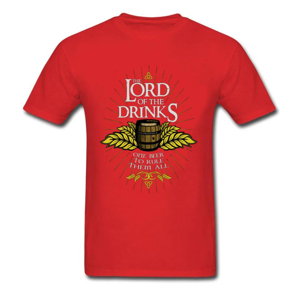 Футболка LORD OF DRINKS Мужская футболка с надписью «All Beer» Октоберфест Топы И Футболки с круглым вырезом черная одежда из хлопка винтажная рубашка - Цвет: Red