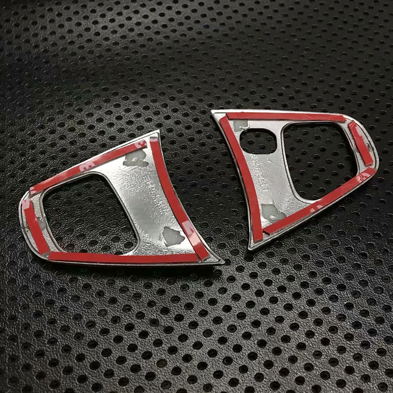 

ABS Chrome For Renault Clio IV Clio 4 Hatchback 2013 2014 2015 2016 2017 2018 Car Steering wheel Button frame Cover Trim 2pcs