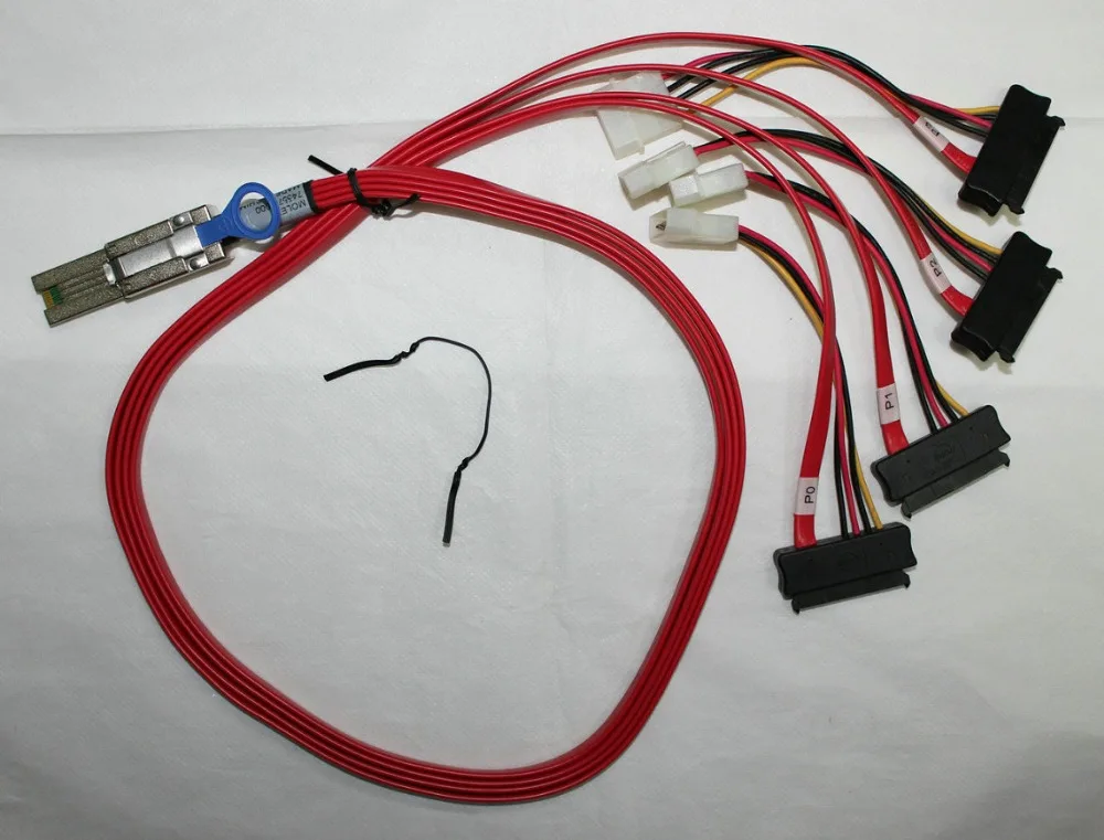 RaidStorage molex 74557-2000 SFF-8088 Mini-SAS MiniSAS 26Pin для SATA x4 29pin 6 ГБ/сек. RAID кабель 100 см | Компьютеры и
