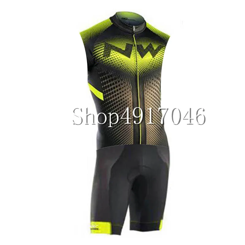 Триатлонный костюм NW Pro Team Ropa Ciclismo Велосипедное трико без Рукавов Джерси наборы