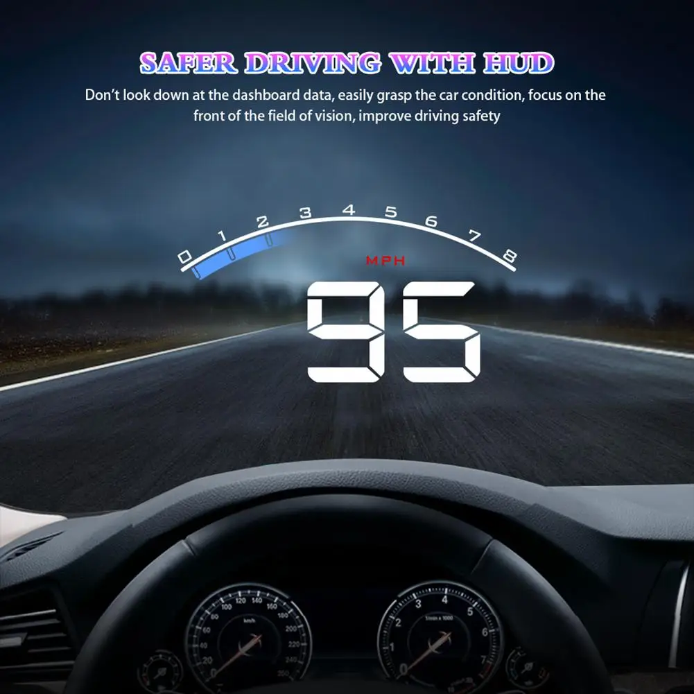 Adeeing Универсальный M6 HUD Дисплей автомобильный-Стайлинг Hud Дисплей превышение Предупреждение лобовое стекло проектор сигнализация