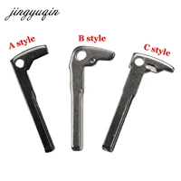 jingyuqin 10pcslot uncut key blanks insert for mercedes benz smart chrome black remote car fob key blade replacement