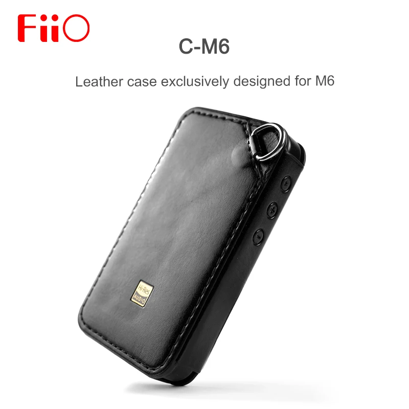 Кожаный чехол Fiio C M6 для музыкального проигрывателя FiiO черного цвета|Аксессуары