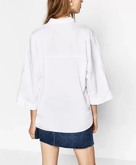 Новинка 2017 весенне-осенняя женская блузка с цветочной вышивкой офисные рубашки