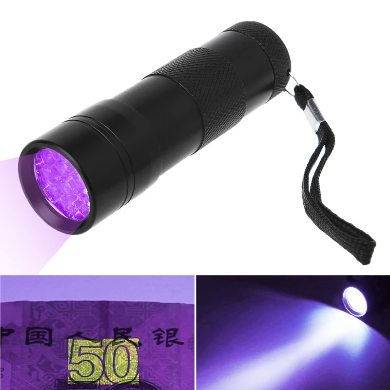 УФ ультрафиолетовый светодио дный 12 светодиодный фонарик Blacklight Light 395 нм
