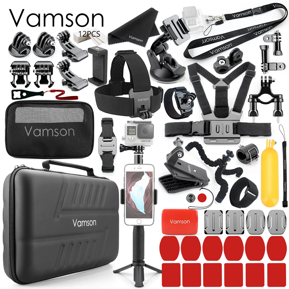 VS86F Vamson для Gopro Hero 8 7 6 5 4 черный для Xiaomi Yi 4K Lite для DJI OSMO экшн-камеры водонепроницаемый чехол-сумка для SJCAM Eken VS86 - Цвет: VS86F