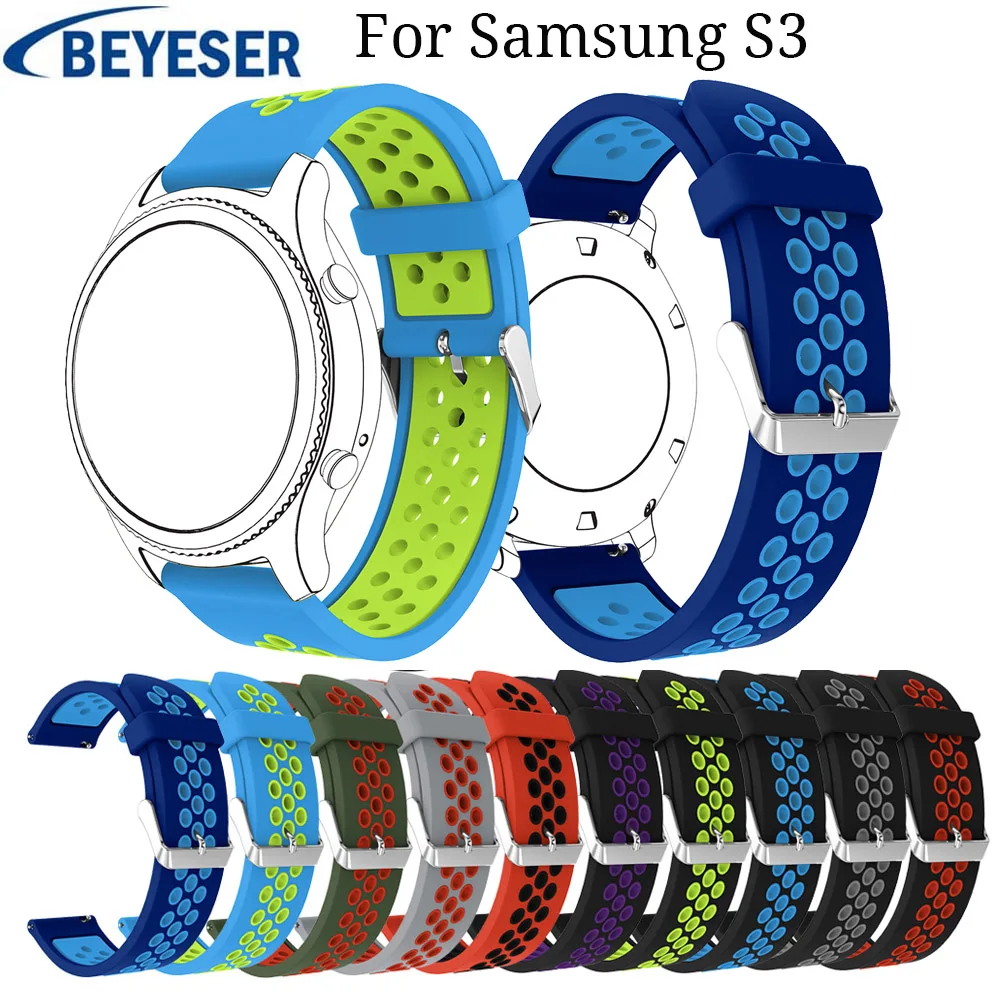 

22MM Replacement Strap For Samsung Gear S3 Classic watchBand Sport Silicone Bracelet belt For Samsung Gear S3 Frontier watchbelt