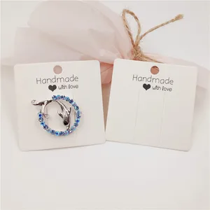 100 шт 6x6 см белая ручная работа бумажные ювелирные изделия дисплеи карты Аксессуары для волос упаковочные карты принимаются на заказ