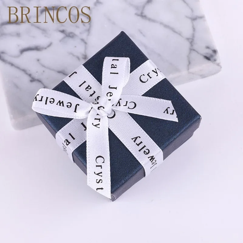 5X5X3 cm Обручальное кольцо, серьги, ожерелье, квадратная коробка для хранения ювелирных изделий, Подарочная коробка-дисплей, кронштейн, красный, белый, темно-синий, новая - Цвет: 5X5X3 cm