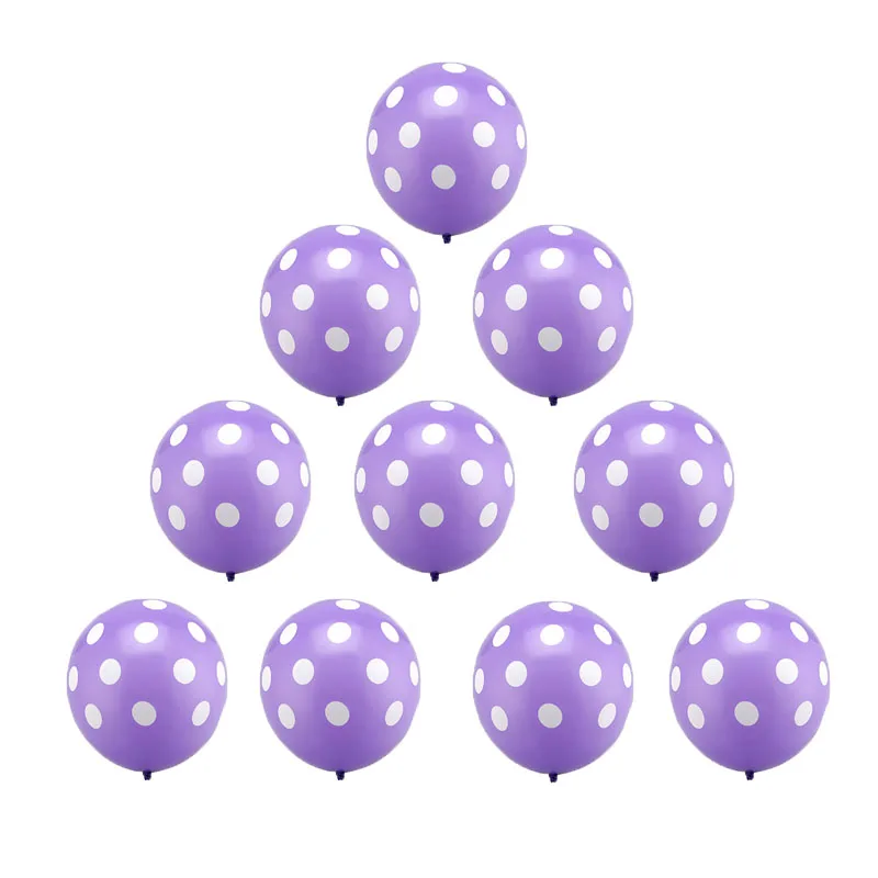 purple 10 шт./лот 12 дюймов 2,8 г латексных шарика в горошек Воздушные шары воздушные шары надувные свадебные праздничное украшение для дня рождения надувные шары для вечеринки для детей - Цвет: purple
