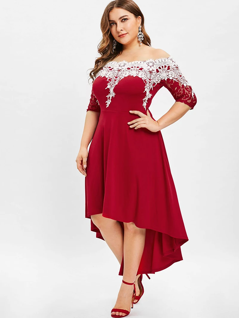 PlusMiss размера плюс 5XL сексуальное платье с открытыми плечами и Макси длинное Для