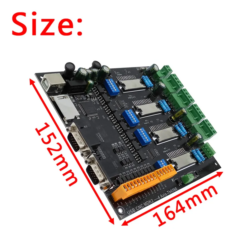 Секционная Плата USB CNC MDK2 4 оси TB6560 Драйвер контроллера шагового двигателя с интерфейсом MPG 100 кГц