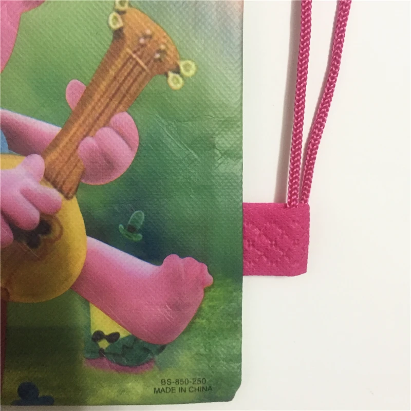 2 шт. тема троллей синяя Подарочная сумка задняя упаковка мультяшная на шнурке