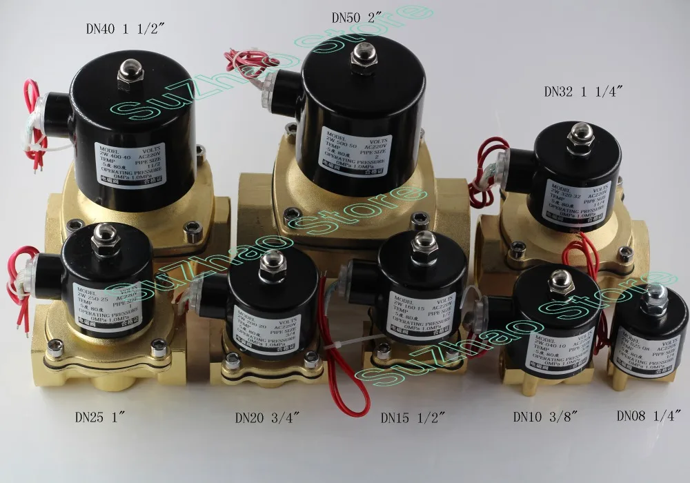 220VAC 12VDC 24VDC в железном корпусе катушки нормально закрытый электромагнитный клапан для воды, масла, воздуха, G1/" 3/8" 1/" 3/4" " 1-1/4" 1-1/2» 2"