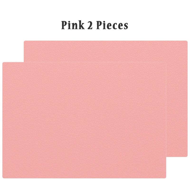 Pink 2 Pieces ME. FAM простой кожаный текстурированный силиконовый коврик для посуды анти-горячее блюдо коврик водонепроницаемый маслостойкий домашний обеденный стол Mesa защитные коврики - Цвет: Pink 2 Pieces