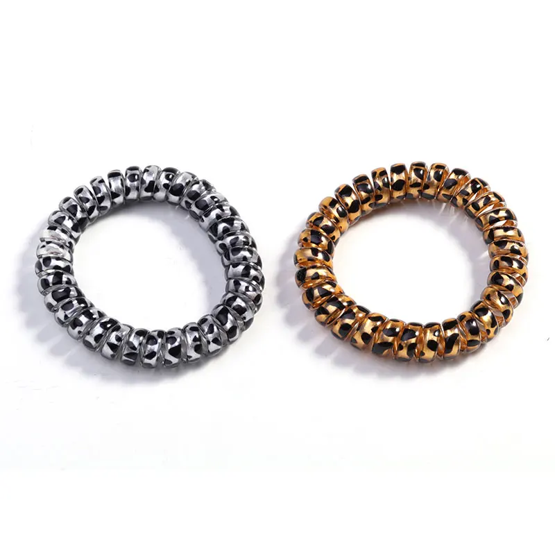 2 Шт./лот Женщины Дамы Девушки Ленты Для Волос 5.5 СМ Леопарда Печатных Эластичные