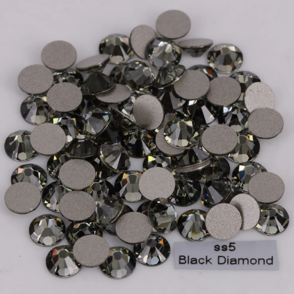 SS5 (1.7 1.9 мм) Black Diamond клей на стразами для ногтей 1440 шт./упак. AAA плоской задней Номера