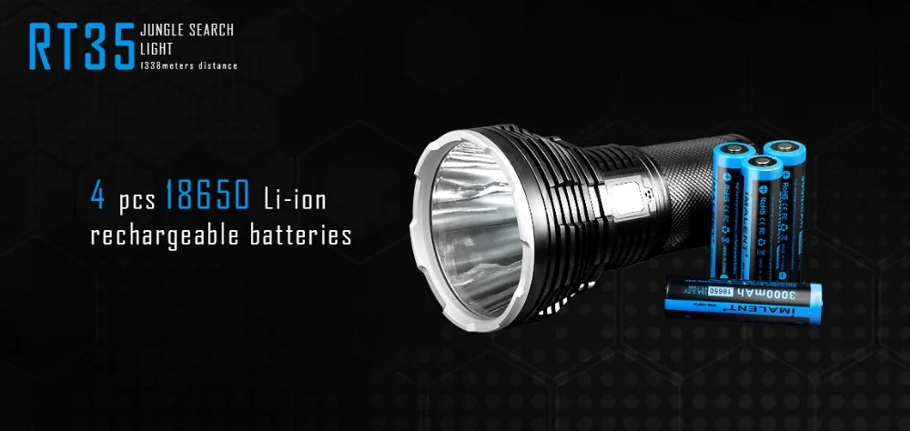 1 шт. Imalent RT35 Cree XHP35 Hi 2350 люмен светодиодный фонарик с USB зарядным фонариком для 4 шт. 18650 батареи