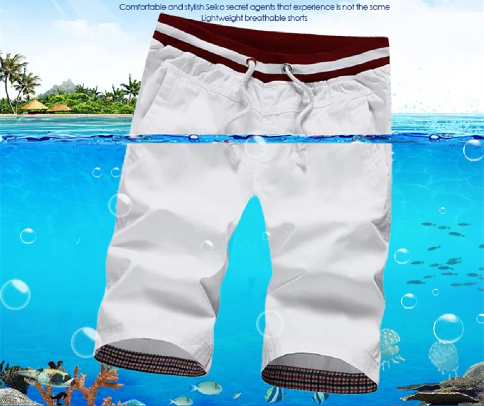 Шорты мужские хлопковые повседневные Бермуды фитнес шорты модные джоггеры