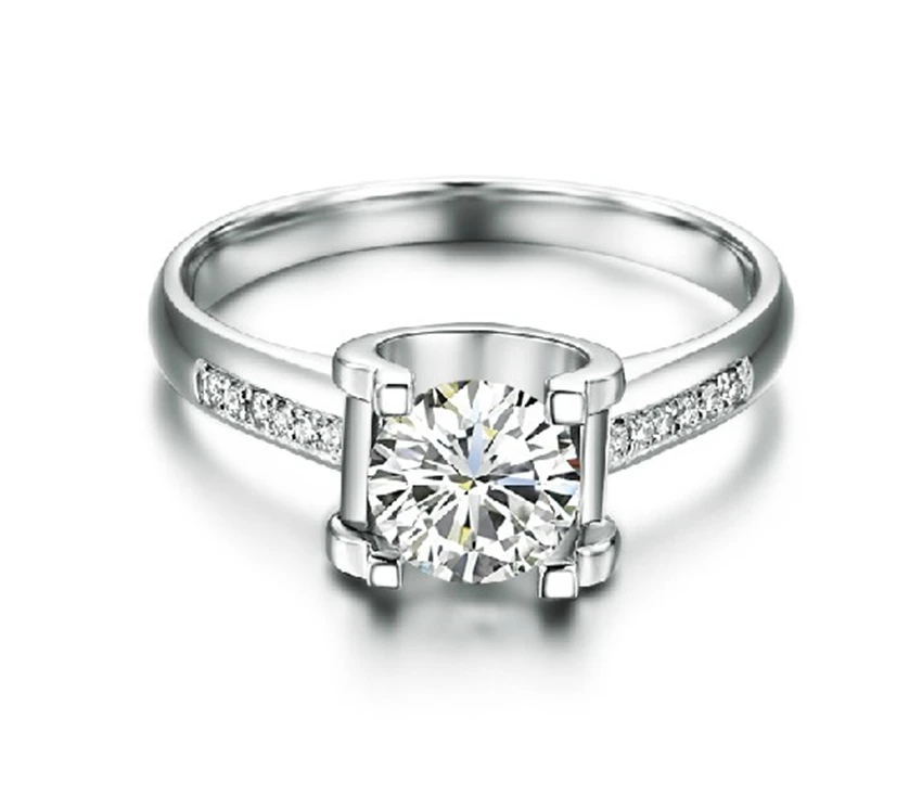 Ceremony Jewel 1Ct 6 5 мм Тест Положительный Moissanite бриллиантовое кольцо тест