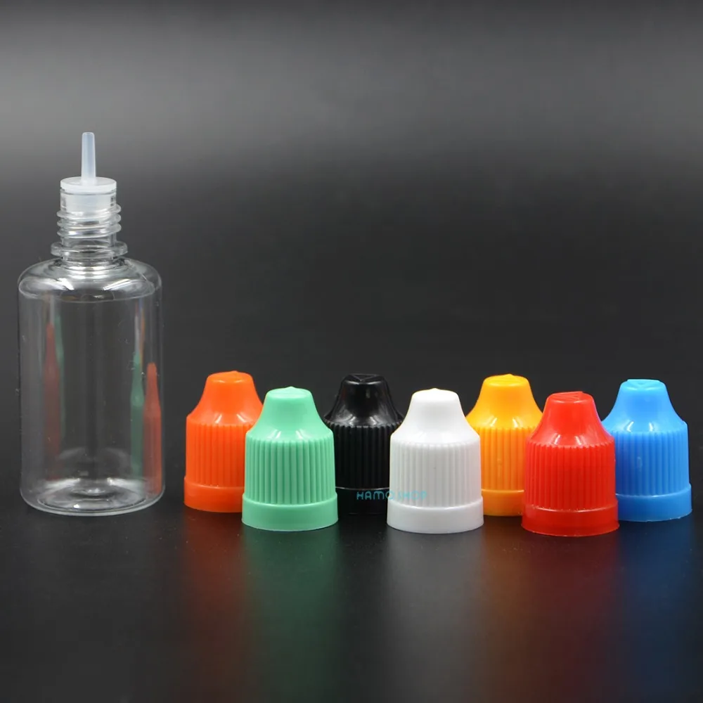 10 шт. Mix 7 цветов 30 мл пустой Пластик длинный тонкий кончик флакон-капельница кожи